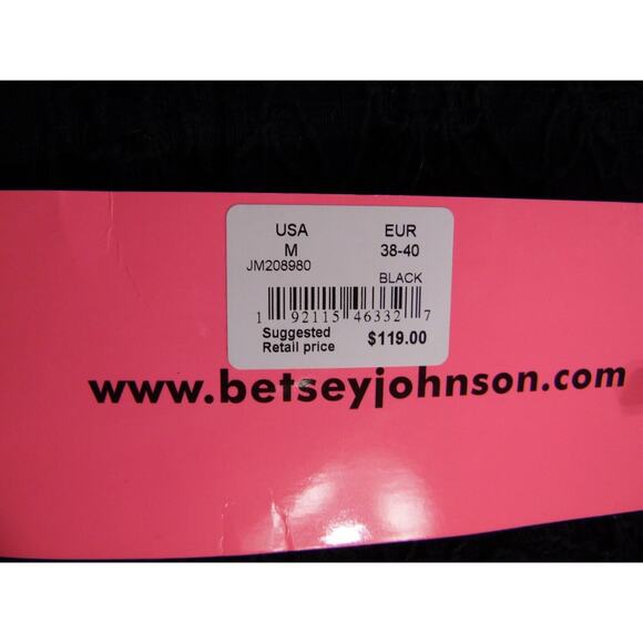 Betsey Johnson Dress Med Black Lace Overlay Bodycon Mini NWT - Picture 5 of 11